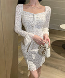 ミニドレス カワセクシー キャバドレス エレガント レース 気質 XH2-DD5869