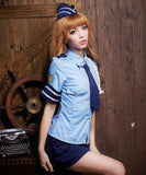 【4点セット】帽子付き体型カバープチプラブルーミニポリス(トップス/スカート/帽子/ネクタイ)XH2-FMS-L022