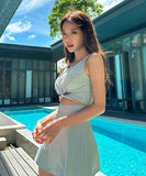 水着 ビキニ モノキニ かわいい ワンピース 体型カバー 温泉 SNS話題 XH7-FH-IO