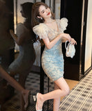 【手作り】ミニドレス 高品質 おしゃれ レース 小顔効果 チュール エレガント 宴会 XH2-JY20339