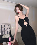 膝丈ドレス キャバドレス 谷間魅せ 指名 セクシー タイトドレス XH2-LQE8526H450