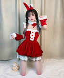 【7点セット】クリスマ 大人可愛い セクシー サンタ服 コスプレ レース リボン XH2-FMS-T026