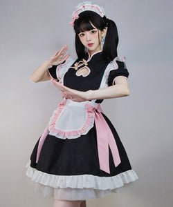 5点セット】バストハートカットメイドデザインフレアスカートプチプラ