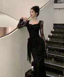 ロングドレス レース 通勤 キャバドレス セクシー 気質 着痩せ 気質 大人可愛い XH2-ZED888553DXH238A