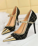 【3色】ハイヒール セクシー 通勤 ナイトクラブ キャバクラ  美足効果 YH5-BIG-3739-6