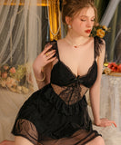 2点セット【black&white】ルームウェア セクシー パジャマ レース 肌見せ XH8-GR2634