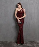 【5色】ロングドレス 高品質 キラキラ ナイトドレス 宴会 ワンショルダー 演奏会 XH2-YEY18519#