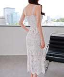 膝丈ドレス 総レース エレガント 気質 セクシー 着痩せ おしゃれ XH2-ZED882737BH506