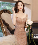 キラキラ ロングドレス パーティードレス 宴会 披露宴 誕生日 演奏会 お姫様 ナイトドレス XH2-MBYD9-26