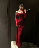 ロングドレス キラキラ キャバドレス ナイトクラブ パーティー セクシー 誕生日 パーティー XH2-CD4-530-91790650