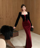 ロングドレスキャバドレスマーメイドセクシーパーティーフラワーエレガント気質XH2-ZED886311DXH348A