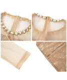 膝丈ドレス キラキラ パーティー 手作り ダイヤモンド Queen セレブ風 XH2-JY11106