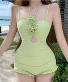 ビキニ 水着 モノキニ 体型カバー フラワー セクシー 温泉 ビーチ 海 着痩せ 気質 タンキニ XH7-SNM721