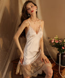 【2色】 パジャマセット セクシー ルームウェア レース 肌見せ XH8-FY418