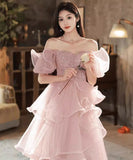 手作り バースデーロングドレス 宴会 パーティー 演奏会 ベアトップ キラキラ XH2-MBYD-A23-11