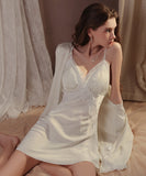 【2点セット】2色セクシー ルームウェア パット付き パジャマ レース 花柄XH8-GR4907