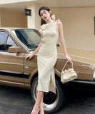 【2色】膝丈ドレス セクシー  谷間魅せ 指名 タイトドレス 気質 エレガントXH2-ZED889608GT347