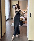 【手作り】ロングドレス 高品質 セクシー エレガント 気質 XH2-JY40096