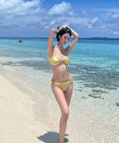 ビキニ 可愛い 着瘦せ chic セクシー 肌見せ モノキニ 温泉 XH7-YQ-HHB4757SNLL