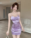 【5色】ミニドレス セクシー フラワー ナイトクラブ 肌見せ 指名 XH2-DD7392