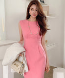 膝丈ドレス エレガント 気質 同伴 大人可愛い キャバドレス 韓国っぽ 小顔効果 XH2-ZED887909E49