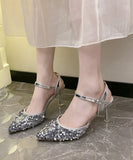 【2色】エレガント キラキラ セクシー 美足効果 ナイトクラブ コーデ万能 10.5cm　XH5-DLHS773-2