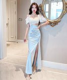 【3色】ロングドレス キャバドレス ナイトクラブ スリート 宴会 フリル セクシー XH2-JX5129