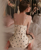 パジャマ エロかわいい ルームウェア パッド付き レース リボン XH7-GR3295