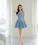 ミニドレス Aライン セクシー 大人可愛い 着痩せ 通勤 おしゃれ XH2-ZED88798E49