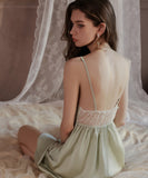 【2点セット】2色 パジャマ セクシー ルームウェア レース 勝負下着 Vネック YH8-GR3924