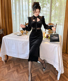 手作り 膝丈ドレス partyドレス チュール 真珠 エレガント 宴会 マーメイドドレス XH2-JY30694