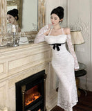 ロングドレス レース ホルターネック マーメイドドレス エレガント カワセクシー オフショルダーXH2-CD7-238-85950530