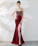 【6色】ロングドレス Partydress キラキラ 宴会 誕生日 演奏会 ベアトップ フリル XH2-YEY16188#