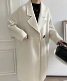 【3色】カシミヤ コート チェスターコート 高品質 オーバーサイズ ウール XH2-ZDM2317