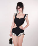 ビキニ 水着 モノキニ 体型カバー ホルターネック セクシー 温泉 ビーチ 海 着痩せ 気質 タンキニ XH7-CF-XI2508