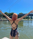 ビキニ 水着 モノキニ バックレス 体型カバー 花柄 セクシー SNS話題 ビーチ 海 旅行 XH7-YQ-HH6XB3THLL