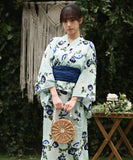 【日本翌日発送】ワンピース浴衣 3点セット 二部式浴衣 レディース セパレート浴衣 兵児帯 キャミワンピ 簡単 簡易 大人 レトロ 可愛い おしゃれ 工場直販 全25タイプ  YKT-25D-014