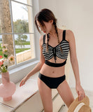 水着 谷間露出 ビキニ モノキニ セクシー 温泉旅行 海辺 INS話題 XH7-YZM-QMY-A772