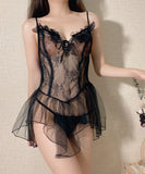 セクシーランジェリー セクシー下着 ベビードール キャミソール ルームウェア レース 透け感 魅惑 XH8-SY0002