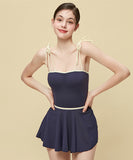 水着ビキニワンピースAライン体型カバー露出控え着痩せ気質フラワーカワセクシー XH7-DP-A31753