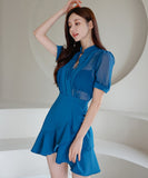 ミニドレス セクシー キャバドレス Sweet チュール フリル 大人可愛い XH2-ZED880668E