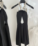 ミニドレス セクシー party ホルターネック 谷間見せ ナイトクラブ 宴会 XH2-MYK9935