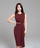 キャバドレス 膝丈ドレス フリル セクシー タイトドレス XH2-ZED885196A71