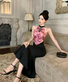 【2色】ロングドレス キャバドレス マーメイド 花柄 セクシー おしゃれ エレガント XH2-ZED889128DXH343B