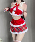 5点セット クリスマ コスプレ ベアトップ セクシー かわいい サンタ服 XH2-JXL-S42