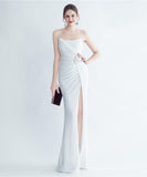 【10色】ロングドレス 高品質 キラキラ ナイトドレス 宴会 美足効果 エレガント 演奏会 XH2-YEY31235#