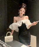 ミニドレス キャバドレス オフショルダー セクシー フリル カワセクシー パーティー キャバクラ XH2-ZED888391DXH238A