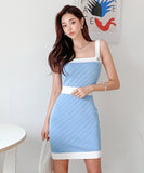 【blue&black】ミニドレス セクシー ニットドレス 通勤 気質 XH2-MLS60527162