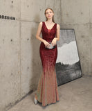 【5色】ロングドレス 高品質 キラキラ ナイトドレス 宴会 マーメイド 演奏会 XH2-YEY18079#