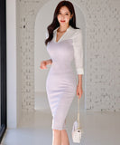 膝丈ドレス キャバドレス 千鳥格子 エレガント 気質 chic おしゃれ XH2-ZED886626BH506